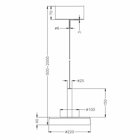 Lámpara colgante Celeste LED cristal dimmable - Trio