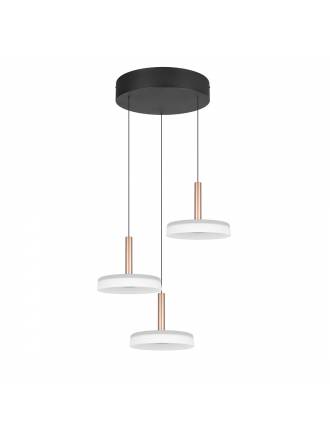 Lámpara colgante Celeste 3L LED cristal dimmable - Trio