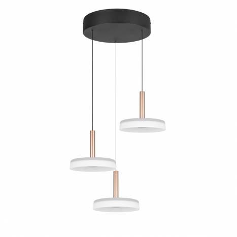 Lámpara colgante Celeste 3L LED cristal dimmable - Trio