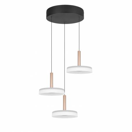Lámpara colgante Celeste 3L LED cristal dimmable - Trio