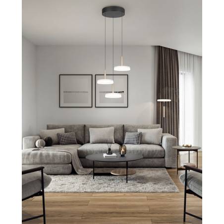 Lámpara colgante Celeste 3L LED cristal dimmable - Trio