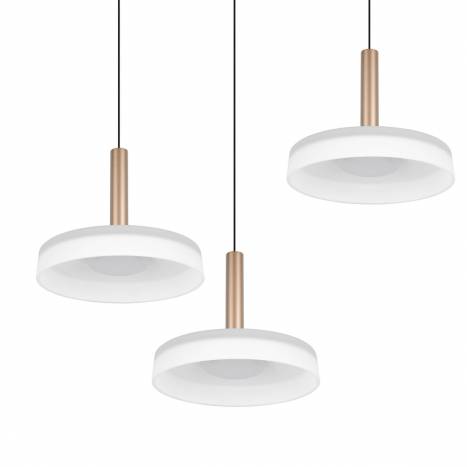 Lámpara colgante Celeste 3L LED cristal dimmable - Trio