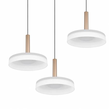 Lámpara colgante Celeste 3L LED cristal dimmable - Trio