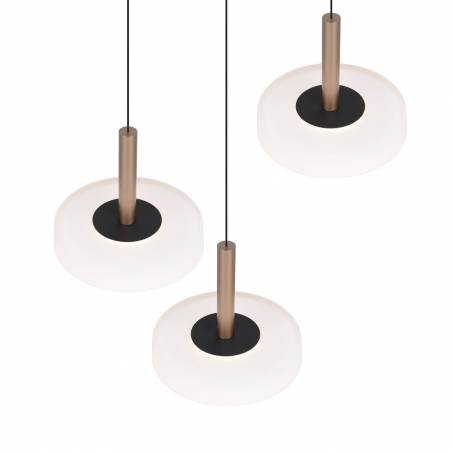 Lámpara colgante Celeste 3L LED cristal dimmable - Trio