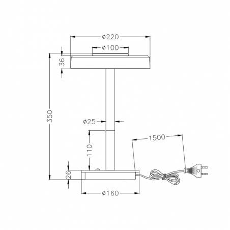 Lámpara de mesita Celeste LED cristal dimmable - Trio
