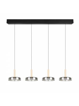 Lámpara colgante Celeste lineal 4L LED cristal dimmable - Trio
