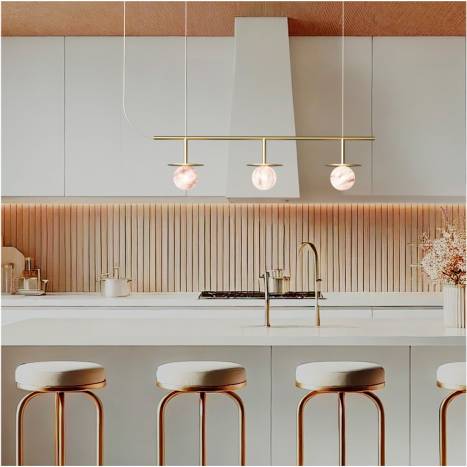 ROBIN Royal 3L G9 alabaster pendant lamp