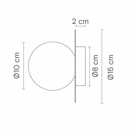 Aplique/Plafón Royal disc G9 alabastro - Robin