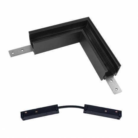 Unión L carril superficie magnético 48V negro - Mantra Unión L carril superficie magnético 48V negro - Mantra