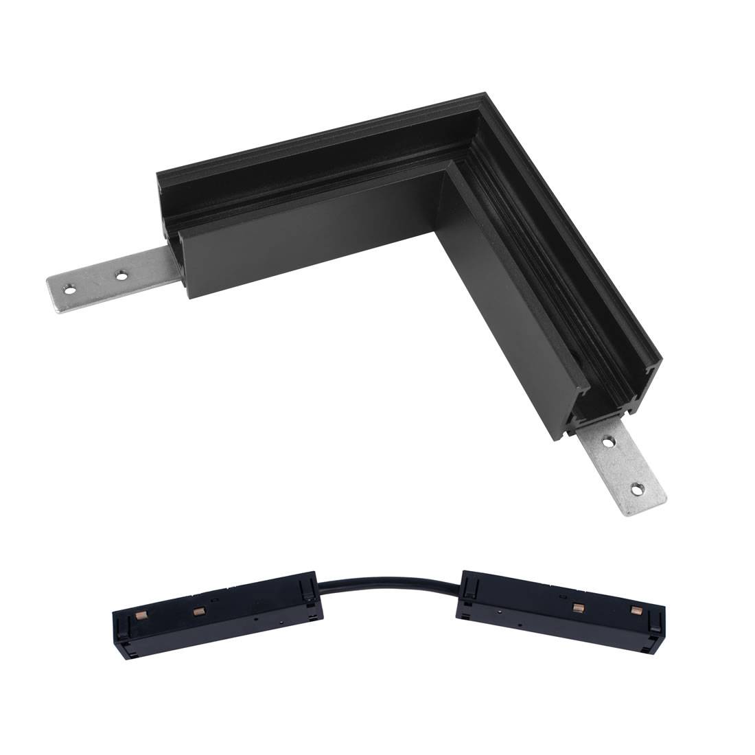 Unión L carril superficie magnético 48V negro - Mantra Unión L carril superficie magnético 48V negro - Mantra