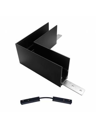 Unión L carril superficie magnético 48V negro - Mantra