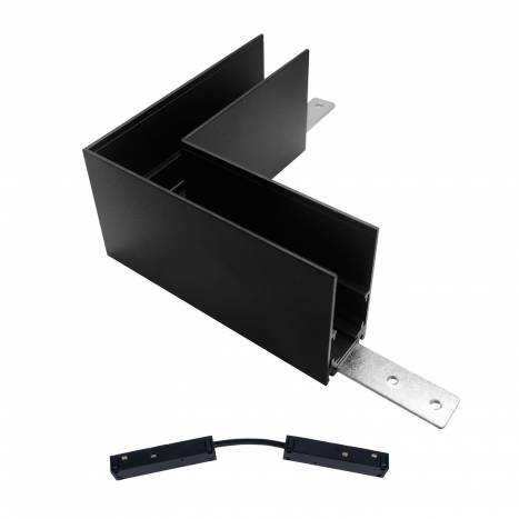 Unión L carril superficie magnético 48V negro - Mantra Unión L carril superficie magnético 48V negro - Mantra