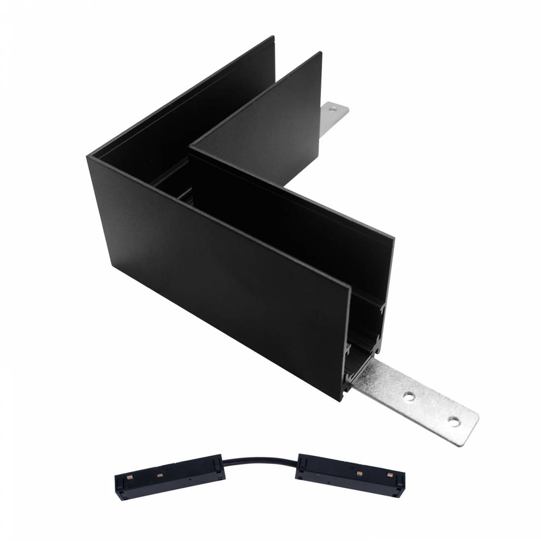Unión L carril superficie magnético 48V negro - Mantra Unión L carril superficie magnético 48V negro - Mantra