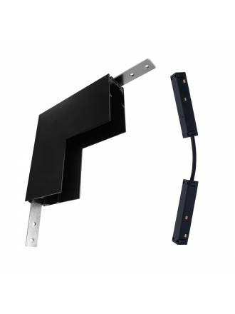 Unión L carril superficie pared/techo 48V negro - Mantra