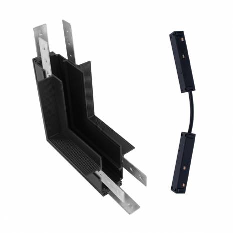 Unión L carril empotrado magnético pared/techo 48V negro - Mantra Unión L carril empotrado magnético pared/techo 48V negro - Mantra
