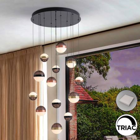 Lámpara colgante Orbes 13L LED - Schuller