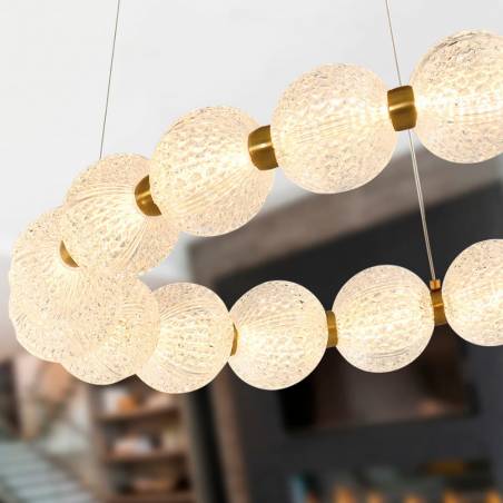 Lámpara colgante Roxan LED Ø57cm oro dimmable - Schuller