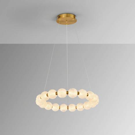 Lámpara colgante Roxan LED Ø57cm oro dimmable - Schuller