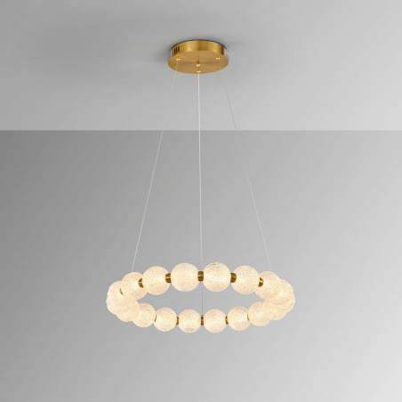 Lámpara colgante Roxan LED Ø57cm oro dimmable - Schuller