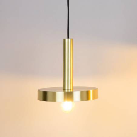 Lámpara colgante Whizz E27 oro + negro - Faro