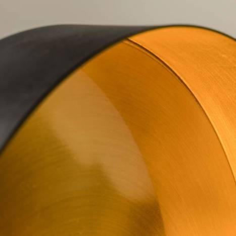 Lámpara colgante Whizz E27 negro + oro - Faro