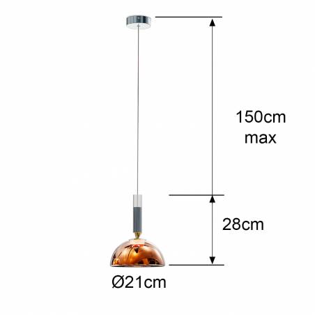 Lámpara colgante Charlize LED 1L - Schuller