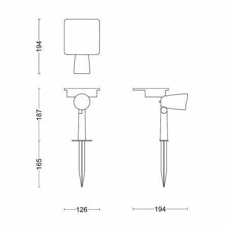 Foco de pincho/Aplique Ashlyn LED Solar IP44 - Philips