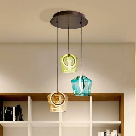 Lámpara colgante Ingrid LED 3l colores - Schuller