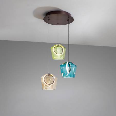Lámpara colgante Ingrid LED 3l colores - Schuller