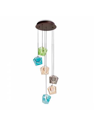 Lámpara colgante Ingrid LED 6L colores - Schuller