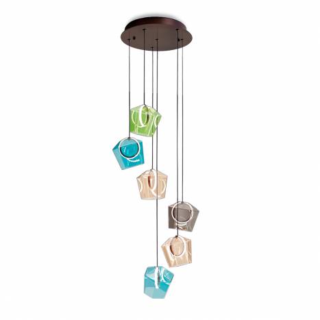 Lámpara colgante Ingrid LED 6L colores - Schuller Lámpara colgante Ingrid LED 6L colores - Schuller