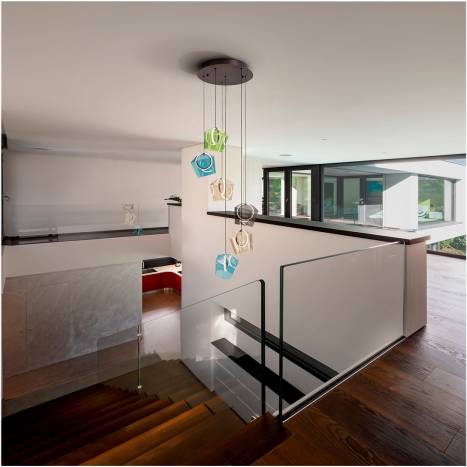 Lámpara colgante Ingrid LED 6L colores - Schuller