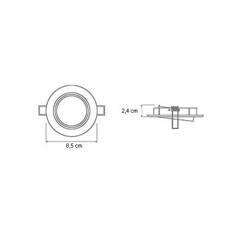 MASLIGHTING 202 round recessed light chrome