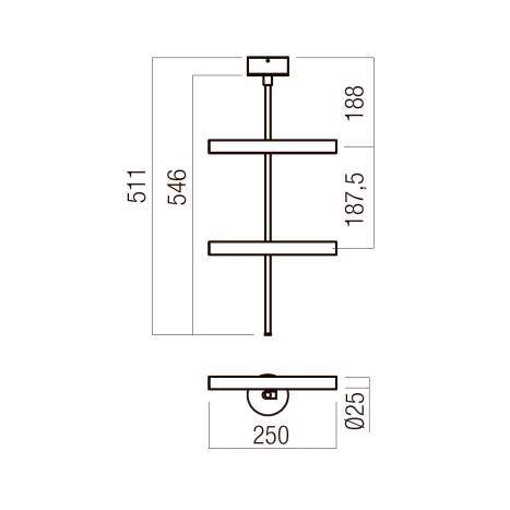 Lámpara de techo Praxi LED 14w regulable - Redo