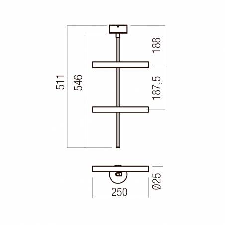Lámpara de techo Praxi LED 14w regulable - Redo