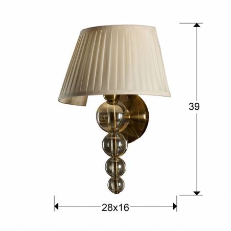 Aplique de pared Mercury E27 latón - Schuller