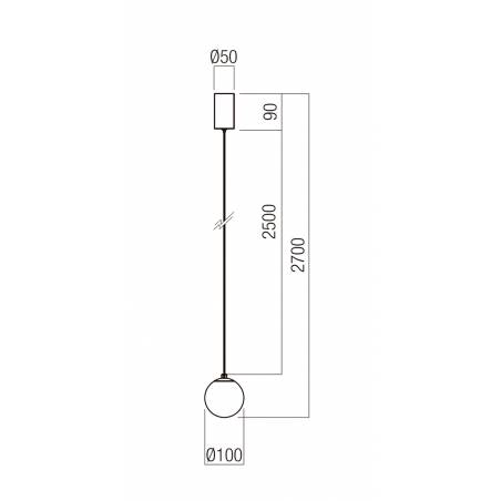 Lámpara colgante Irides LED Ø10cm cristal - Redo