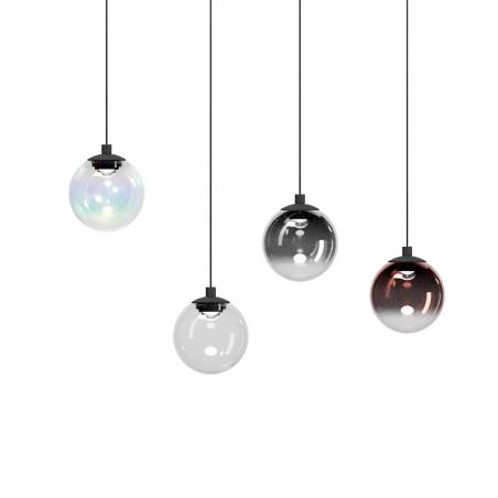 Lámpara colgante Irides LED Ø10cm cristal - Redo