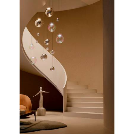 Lámpara colgante Irides LED Ø10cm cristal - Redo
