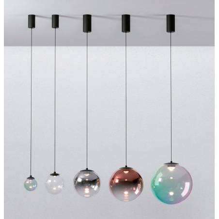 Lámpara colgante Irides LED Ø10cm cristal - Redo