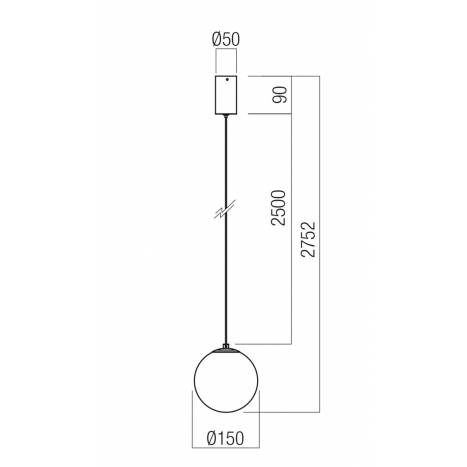 Lámpara colgante Irides LED Ø15cm cristal - Redo