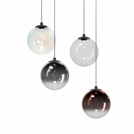 Lámpara colgante Irides LED Ø15cm cristal - Redo