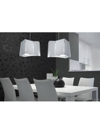 BRILLIANCE Axis pendant lamp 2 shade white