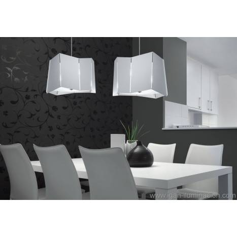 BRILLIANCE Axis pendant lamp 2 shade white