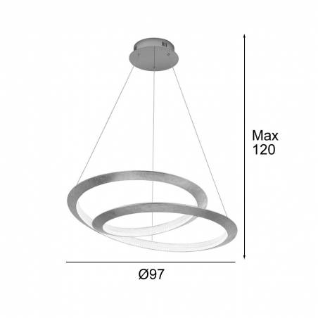 Lámpara colgante Eternity LED Ø97cm pan de oro - Schuller