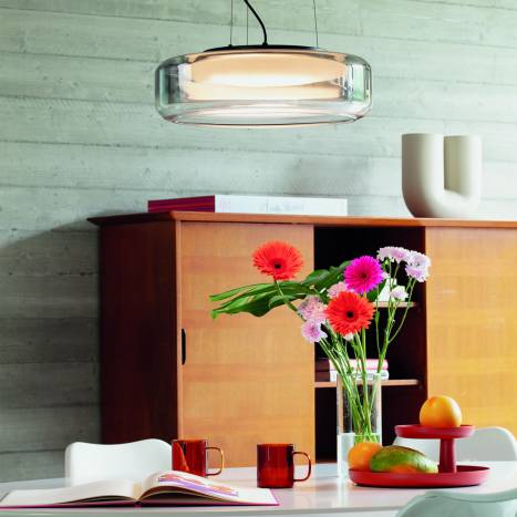 Lámpara colgante Topico LED Ø45cm cristal - Ideal Lux