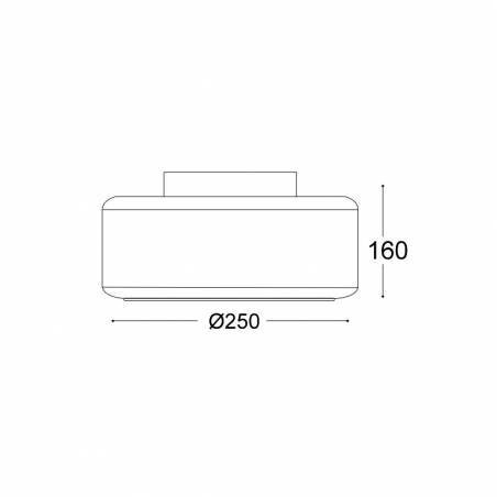 Plafón de techo Topico LED cristal - Ideal Lux