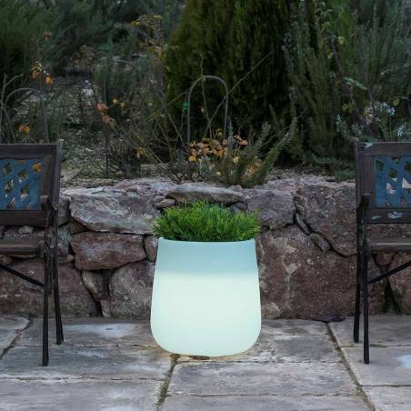 Macetero Camelia Solar LED RGB IP65 exterior - Newgarden