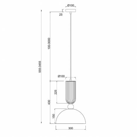 Lámpara colgante Antic E27 Ø30cm cristal - Maytoni