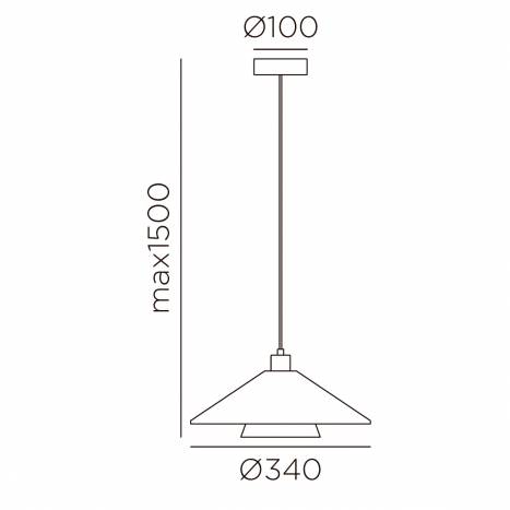 Lámpara colgante Montana 1L E27 cristal - MDC